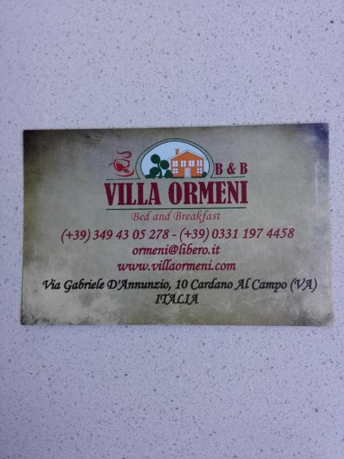 Villa Ormeni Cardano Al Campo Exterior foto